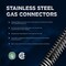 Flextron Gas Line Hose 5/8'' O.D.x24'' Length 3/4" FIPx1/2" MIP Fittings, Stainless Steel Flexible Connector FTGC-SS12-24Q - alternate 3