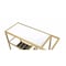 Homeroots 40in Clear and Gold Glass and Iron Rolling Prep Table 319143 - alternate 3