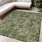 Homeroots 5' X 8' Olive Green and Dark Green Oriental Washable Non Skid Indoor Outdoor Area Rug 563776 - alternate 1