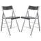 Leisuremod Menno Modern Acrylic Folding Chair, Transparent Black, 2PK MF15TBL2 - alternate 1