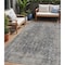 Homeroots 5' X 8' Charcoal And Silver Abstract Washable Indoor Outdoor Area Rug 616605 - alternate 1