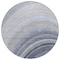 Homeroots 8' Denim Blue And Navy Blue Round Abstract Washable Indoor Outdoor Area Rug 577291 - alternate 3