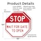 Signmission Stop Wait for Gate to Open, 10 inch X 10 inch, Plastic Sign, 2PK OC-P-2PACK-10-314 - alternate 3