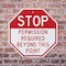 Signmission Stop Permission Required Beyond Thi, 6 Inch X 6 Inch, Plastic Sign OC-P-6-293 - alternate 4