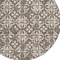 Homeroots 8' Brown Gray And Beige Round Floral Washable Indoor Outdoor Area Rug 595933 - alternate 6
