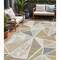 Homeroots 5' X 8' Ivory Brown And Green Geometric Washable Indoor Outdoor Area Rug 600373 - alternate 1