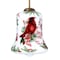 Homeroots Cardinal Perched on Winter Berries Hand Painted Mouth Blown Glass Ornament 477481 - alternate 1