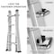Wrightmaster 17 ft. Aluminium Alloy Foldable Extension Ladder, A-Frame and Straight Ladder, ANSI 250 lb. Load Ca ZR-193468 - alternate 4