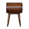 Homeroots 21" Brown Solid Wood Round Two Drawer Nightstand 651878 - alternate 5