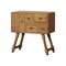 Homeroots 32in Sepia Solid Wood Console Accent Cabinet With Single Door And Four Drawers 712210 - alternate 1
