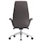 Leisuremod Summit High-Back Office Chair in Faux Leather & Aluminum Frame with Swivel & Tilt, Grey SOT21GRL - alternate 4