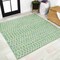 Jonathan Y Ourika Moroccan Geometric Textured Weave Green/Cream 5 ft Square Indoor/Outdoor Area Rug SMB108L-5SQ - alternate 1