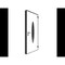 Vdomdoors Front Exterior Prehung Steel Door Ronex1277 Black Enamel Transom Window Sidelite Stainless Inserts RONEX1277EXD-BLK-W36xH80+16-LH-I - alternate 3