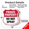 Signmission Private Property Shield Sign Do Not Spra, 18 inch X 18 inch, Plastic Sign, 2PK SHI-P-2PACK-18-449 - alternate 3