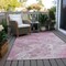 Homeroots 10' X 14' Pink And Ivory Abstract Washable Indoor Outdoor Area Rug 618315 - alternate 2