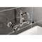 Kingston Brass Two-Handle Wall Mount Bridge Kitchen Faucet, Polished Nickel KS2446PKL - alternate 4