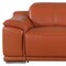 Homeroots 107" Camel Italian Leather Reclining Metal USB Sofa 720286 - alternate 4