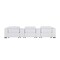 Homeroots 136" White Top Grain Leather Reclining USB Sofa And Storage 720316 - alternate 4