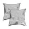 Homeroots Set of Two 18" Gray and Silver Abstract Cowhide Throw Pillows with Glitter, 2PK 544645 - alternate 4