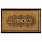 Gardenised Heavy Duty Coco Coir Doormat with Non Slip PVC Baking Embossed Design, Floral Welcome QI004887 - alternate 1