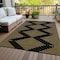 Homeroots 3' X 5' Black And Beige Geometric Washable Indoor Outdoor Area Rug 598722 - alternate 3