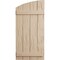 Ekena Millwork Pecky Cypress 4 Board Joined Board-n-Batten w/Elliptical Top Faux Wood Shutters, 22"W x 30"H SHUBJL22X30PCPR - alternate 5