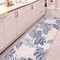 Jonathan Y Monstera Tropical Leaf High-Low Cream/Dark Blue 2 ft. x 8 ft. Indoor/Outdoor Runner Rug AMC113E-28 - alternate 2
