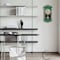 Clockswise Wall Clock with Wood-Effect Plastic Pendulum, Battery-Operated - Green with Distressed Finish QI004145.GN - alternate 3