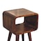 Homeroots 20" Brown Solid Wood Square Nightstand 651482 - alternate 6