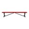 Leisure Craft Bench w/o Back, Surfce Mount, 8ft., Red B8XPSM-RED - alternate 5