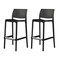 Lagoon Rue Resin Stackable Bar Stool Rattan Style with Aluminum Footrest, 2PK 7036K3-BSLGS - alternate 3