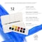 Daler-Rowney Aquafine Watercolor Paint Half Pan Travel Set, Assorted Colors, 12-Piece Set D131900001 - alternate 3