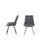 Homeroots Set of Two Gray and Black Faux Leather and Wood Dining Side Chairs, 2PK 716278 - alternate 3
