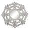 Homeroots 24" White Floral Scrollwork Distressed Round Framed Accent Mirror 485013 - alternate 1