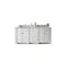 James Martin Vanities Bristol 72'' D Vanity, Bright White w/ Ethereal Noctis Silestone Top w/FreePower Wireless Charger 157-V72-BW-FENC - alternate 1