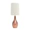 Homeroots 20" Rose Gold Metal Novelty Table Lamp With White Drum Shade 643323 - alternate 2
