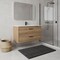 Homeroots 40" Natural Wood Freestanding Bathroom Vanity With White Sink And Two Drawers 627386 - alternate 3
