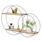Vintiquewise Interlinked Round Wall-Mounted Shelf - Dual-Size Circular Design, Sturdy Metal Frame and QI004691.RO2 - alternate 6