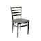 Bfm Seating Lima Ladder Back Chair - Chestnut Relic Seat - Steel Frame - Clear Coat Finish 2160CCSR-CL - alternate 1