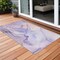 Homeroots 3' X 5' Gray and Purple Abstract Washable Non Skid Indoor Outdoor Area Rug 559409 - alternate 1