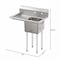 Koolmore 1 Compartment Stainless Steel NSF Commercial Kitchen Prep & Utility Sink with Drainboard SA151512-15L3 - alternate 4