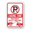 Signmission Loading Zone Unauthorized Vehicles Towed Away, Heavy-Gauge Aluminum, 18" x 24", A-1824-25116 A-1824-25116 - alternate 1
