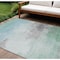 Homeroots 8' X 10' Blue And Mint Green Abstract Washable Indoor Outdoor Area Rug 611285 - alternate 1