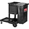 Rubbermaid Commercial Executive Cleaning Cart, 21-3/4"x46"x38", Black RCP1861430 - alternate 3