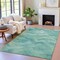 Homeroots 3' X 5' Teal Blue And Ivory Abstract Washable Indoor Outdoor Area Rug 631317 - alternate 4