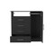 Homeroots 36" Black Four Drawer Combo Dresser 544043 - alternate 1