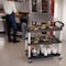 Amgood 42inx20in Utility/Bussing Cart, Three Shelves. Heavy-Duty Polypropylene, Black Shelves, Grey Posts AMG CART-PUC-4220-Z - alternate 5