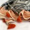 Homeroots 39" X 71" Gray and Orange Cotton Geometric Turkish Towel Throw Blanket with Tassels 521296 - alternate 2