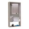 Homeroots 18" Light Gray Wood Floating Single Door Bathroom Vanity And Medicine Cabinet With Mirror 543601 - alternate 5