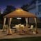 Sunjoy 10.5 ft. x 13 ft. Tan and Brown 2-tier Steel Gazebo A101012200 - alternate 3